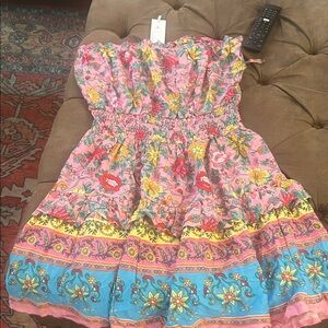 Floral Pink and Blue dress